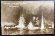 Mint Germany Picture Postcard U boat submarine Attacking Prince Albert Cruiser