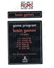 Atari 2600 Replacement Text Style Label - Brain Games