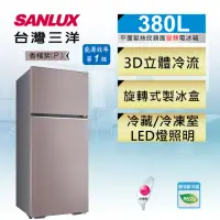 在飛比找momo購物網優惠-【SANLUX 台灣三洋】380公升一級雙門變頻電冰箱(SR