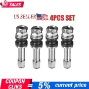 4Pcs TR48 Bolt Screw On Tire Valve Stem Chrome Metal High Pressure Flush W/ ∫