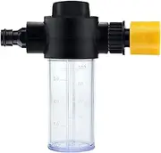 Foam Gun 6 x 6 Adjustable Car Wash Foam Gun with 3 Flows Speed Leakproof Clear Cannon with 2 Different Connectors Standard Garden Hose Car Washer Sprayer for Home Garden