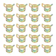 20 Pack Spring Band Hose Clamps for 12.5-13.2mm OD Hose Band Clips Gold