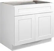 Design House 561498 Brookings 36-Inch Sink Base Cabinet, White Shaker
