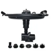 Floating Fountain, 1/4 HP, 100' Cord, 3000 GPH, 9 Patterns, White LED Lights