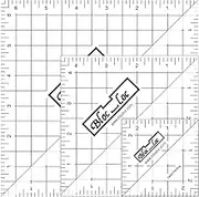 Bloc Loc Half-Square Triangle Quilting Set #2 Contains 2-1/2", 4-1/2", 6-1/2" Square up Rulers with Grid Lines