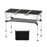Tri-fold Folding Picnic Table, 3ft Camping Table Lightweight Portable Aluminu...