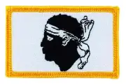 Patch Embroidered Patch Flag Corsica Tête De Moorish Thermoadhesive