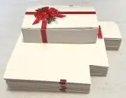 Case - 1/4 lb. Candy Box - One Piece Folding- Ribbon and Holly - 250 Boxes
