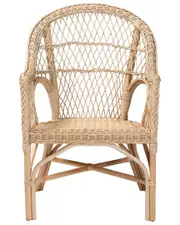 Baxton Studio Zaira Modern Bohemian Rattan Arm Chair NoSize NoColor