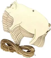 CIMAXIC 2 Set Blank Wooden Tags Garden Rope Thick Twine Cord Ribbons for Wrapping Fathers Day Braided Fish Silk Rope Garden Twine Ropes Kennel Burlap Rope Ties Jute Twine