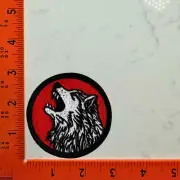 Howling Wolf Red Moon Embroidered Iron-On Patch - Unique Patch for Jackets, Bags