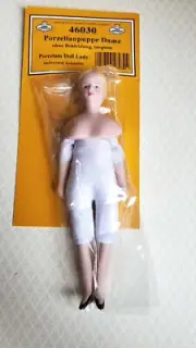 Dollhouse Doll Victorian Porcelain Undressed Female Mom Poseable 1:12 Scale