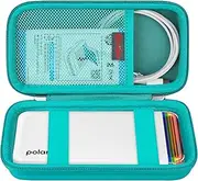 Elonbo Carrying Case for Polaroid Hi-Print + Paper Bundle- 2nd Generation Bluetooth Connected 2x3 Pocket Photo Dye-Sub Printer, Photo Printer Travel Storage Cover Protective Bag, Green+Inside Green
