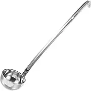 ULTECHNOVO Stainless Steel Soup Ladle with Measurement Kitchen Cooking Spoon for Serving Soup Sauce Handle for Home Restaurant Hotel Use