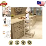 Toddler Kitchen Step Stool with Adjustable Height - Encourages Independence