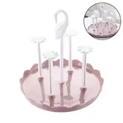 Catzon Kitchen Drain Cup Holder Plastic Swan Head Assembled Mug Rack-Pink