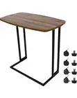 C Shaped End Table, Small Side Table for Couch, TV Tray Table