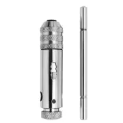 M3-M8 T-shaped Tap Silver Adjustable Ratchet Tap Wrench Hand Tapping Tools