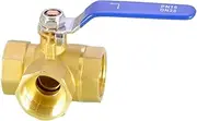 Valve,Ball Valve, 3 Way Brass Ball Valve, 1/4" 3/8" 1/2" 3/4" 1" Copper Switch T-Type L-Type Pipe Natural Gas Valve 1pcs(Fmcb Tl 32)