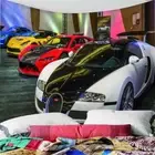 White Yellow Red Car 3D Wall Hang Cloth Tapestry Fabric Decorations Decor