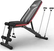 FLYBIRD Adjustable Weight Bench, Utility Gym Bench for Full Body Workout, Multi-Purpose Foldable Incline Decline Benchs - 2019 Version