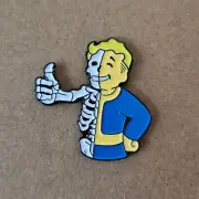 FALLOUT SKELETON Enamel Pin - Post Apocalyptic - Video Games