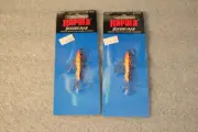 2 RAPALA JIGGING RAP LURES GRT W5 ORANGE GLOW NEW IN PACKS