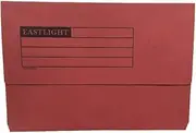 ValueX Document Wallet Lightweight, Half Flap Foolscap, Red, Pack of 50