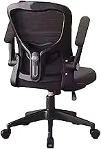 Grey Office Chair Gamma Chair Gaming Chair with 4 Way Adjustable Lumbar Support, Selected High Density Foam Cushion Comfortable Breathable Suitable for Home Use(Black)