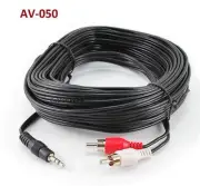 50ft 3.5mm Stereo Male to 2 RCA Male Audio Cable, CablesOnline AV-050