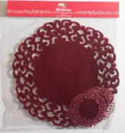 Red Placemat and Coaster Set