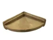 8" Ceramic Wall Corner Shelf Hand Painted Distressed RiverStone Matte Finish.
