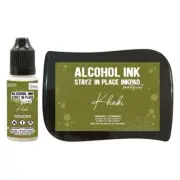 Couture Stayz in Place Alcohol Ink Pad + 12ml reinker - Khaki Pearlescent