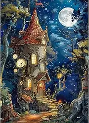 Chalzidar Jigsaw Puzzles for Adults 1000 Pieces, Interlock Perfectly Letter on Back No Dust, Home Decor Birthday Gift Toy for Men Women Elders Seniors, 1:1 Poster - Ancient Castle
