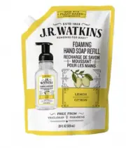 JR WATKINS FOAMING HAND SOAP REFILL LEMON TRICLOSAN & PARABEN-FREE sealed 28oz.
