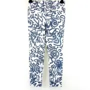 Cambio Jeans Pants Ladies' Model Lemon Blue White Staight Sports S 36 New