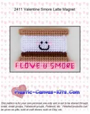 Valentine's Day Smore Magnet-Plastic Canvas Pattern/Kit