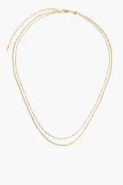 BOX LINK DOUBLE CHAIN NECKLACE