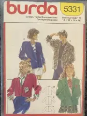Burda #5333 Blouse Fitted GIRLS 8-12 & 11 + 15 Jun. UNCUT Sewing Pattern