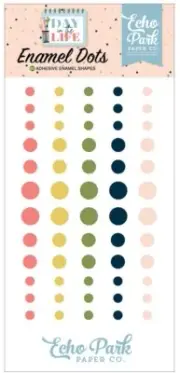 1 Pack Echo Park Paper DAY IN THE LIFE Decorative Adhesive Enamel Dots