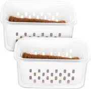Kisangel 2pcs Seed Starting Trays Small Plant Pots for Indoor Gardening Plant Starter Vases with Drainage Holes Nursery Supplies