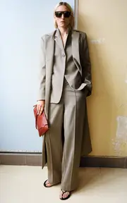 [St. Agni] Tailored Wool-Blend Coat