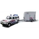 Cararama 1:43 Scale Mercedes G Civilian Police + Horse Trailer Dutch Police