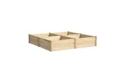 Livsip Garden Bed Set of 4 80x80x30cm Raised Wooden Planter Box
