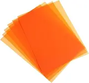 uxcell 20 Mil Clear PVC Binding Covers, 20 Pcs for Report, Semi Transparent Orange