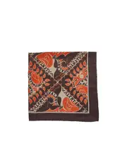 Pattern scarf One size Brown