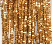 2X2MM GOLD HEMATITE GEMSTONE OCTAGON CUBE 2X2MM LOOSE BEADS 16inch