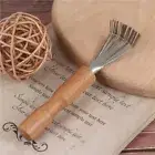 Wooden Handle Salon Rake Portable Hair Brush Cleaner Cleaning Comb