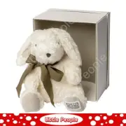 Organic Flopsy Bunny Soft Toy - Gift Boxed - White