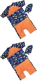 [WRITWAA] Flotation Swimsuit Bathing Suit Floating Swimsuit Fish Short Sleeve Swimwear